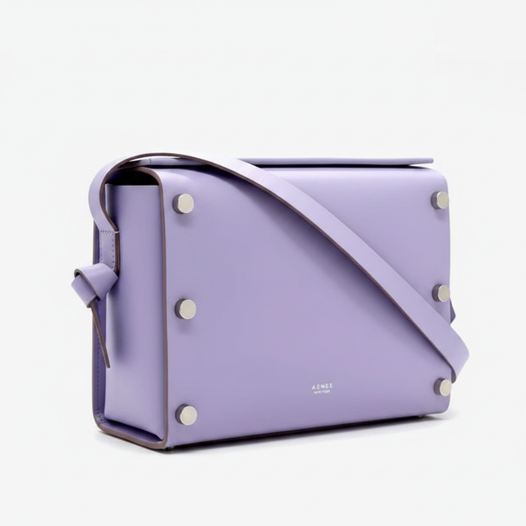 Welare Jinhee Structured Leather Crossbody Bag – Lavender